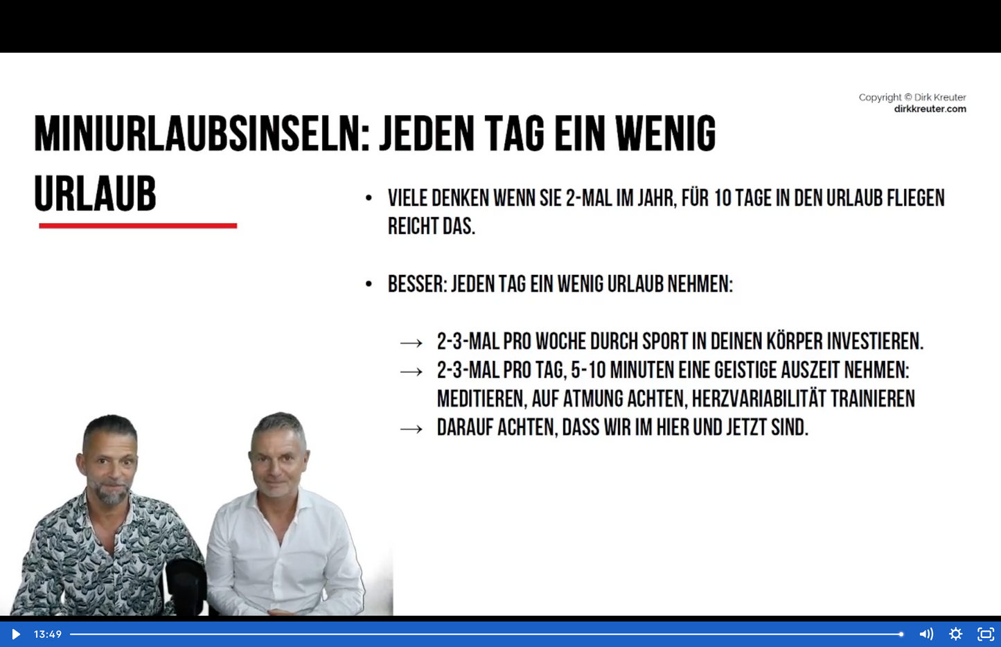 Onlinekurs: Performance Masterclass 2.0