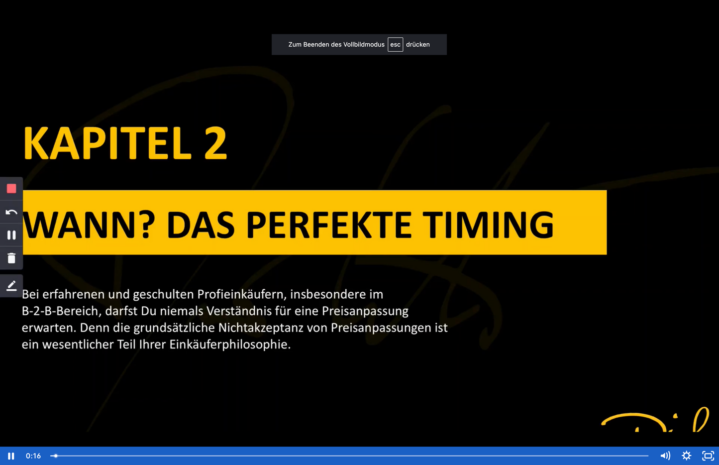 Onlinekurs: Preiserhöhung für Profis