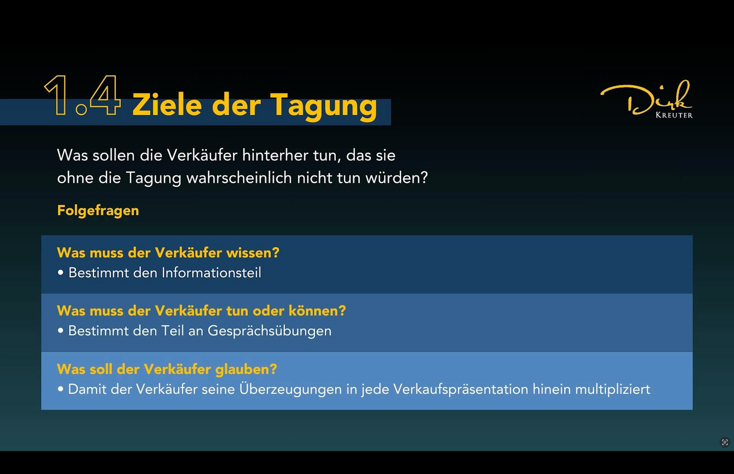 Onlinekurs: Motivierende Vertriebstagung